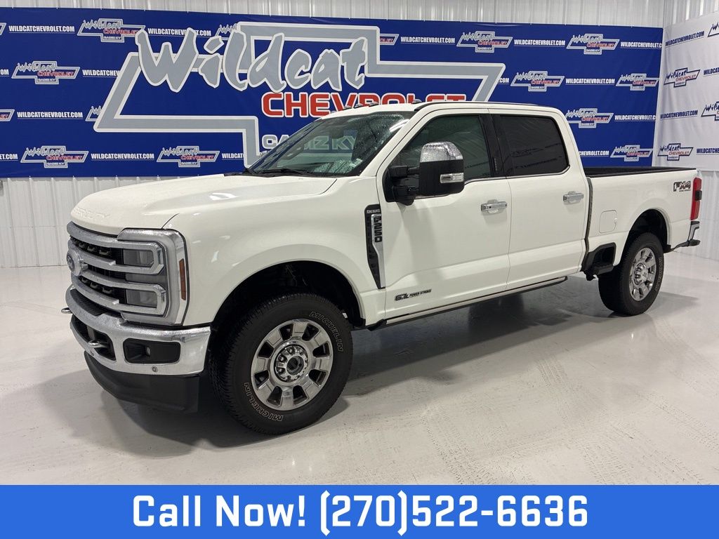 White Metallic 2024 Ford F-250 Super Duty Pickup Truck Four-Wheel Drive Automatic