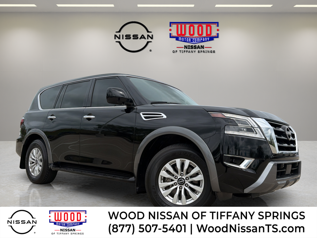 Super Black 2023 Nissan Armada S 4WD SUV / Crossover Four-Wheel Drive 7-Speed Automatic