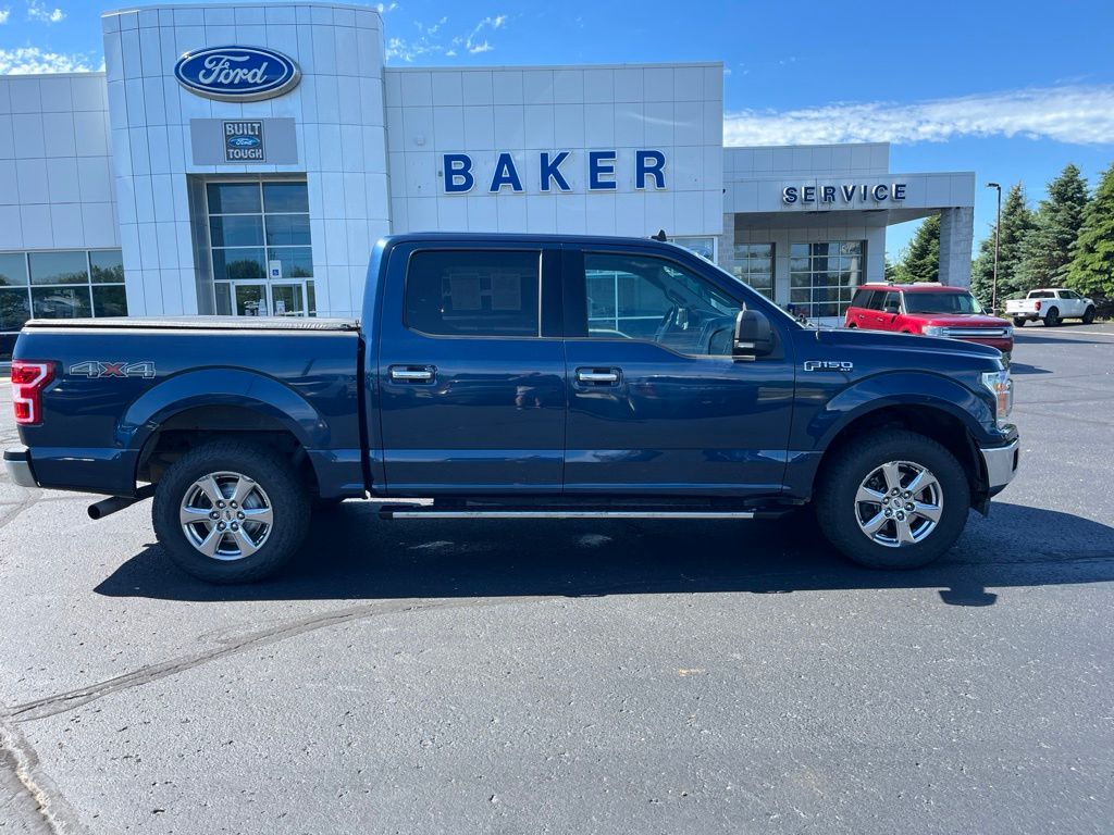 Blue 2019 Ford F-150 XLT SuperCrew 4WD Pickup Truck Four-Wheel Drive Automatic