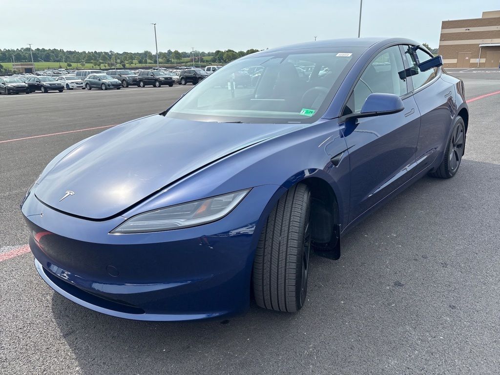 Deep Blue Metallic 2025 Tesla Model 3 Sedan All-Wheel Drive 1-Speed Automatic