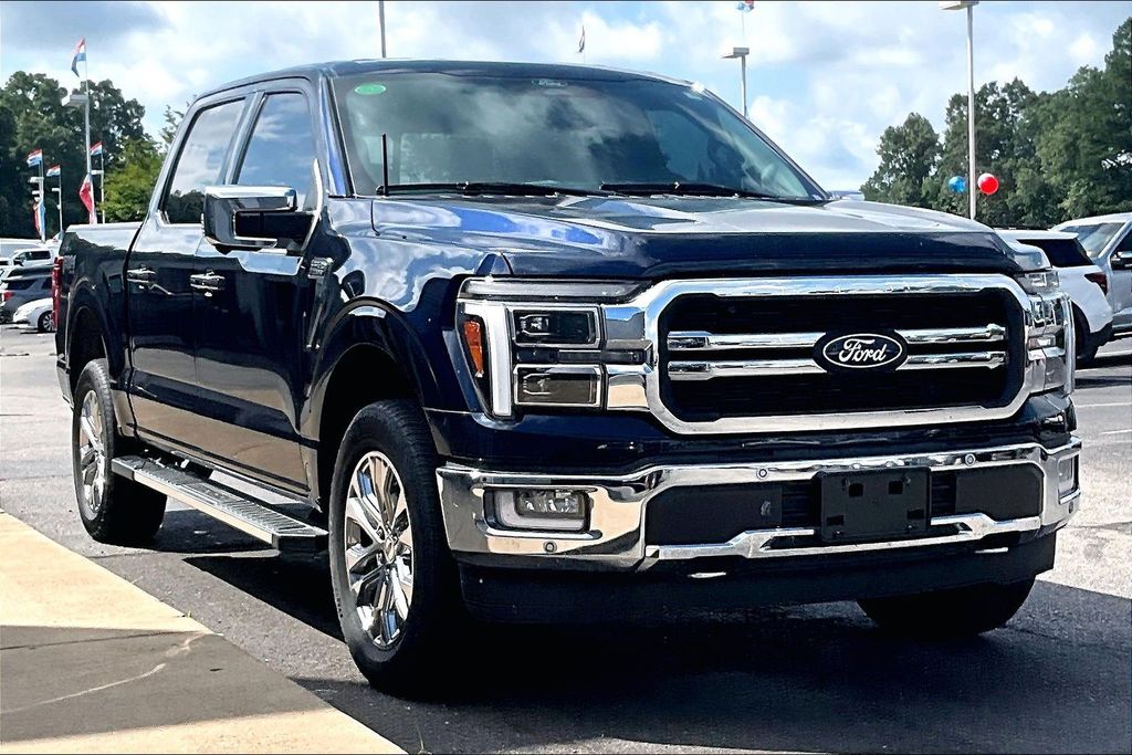 Antimatter Blue Metallic 2024 Ford F-150 Lariat SuperCrew 4WD Pickup Truck Four-Wheel Drive Automatic