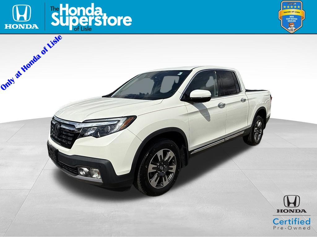 Platinum White Pearl 2019 Honda Ridgeline Pickup Truck All-Wheel Drive 6-Speed Automatic