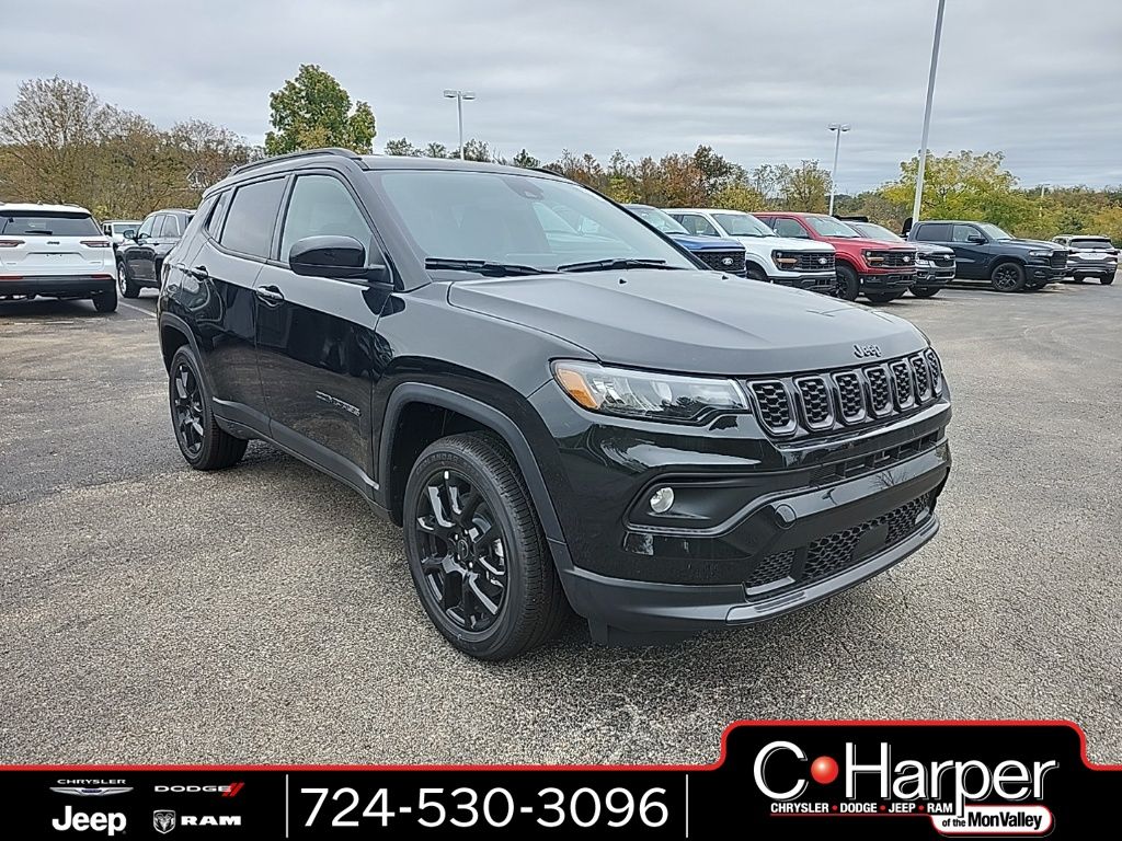Diamond Black Crystal Pearlcoat 2026 Jeep Compass Latitude 4WD SUV / Crossover Four-Wheel Drive 8-Speed Automatic