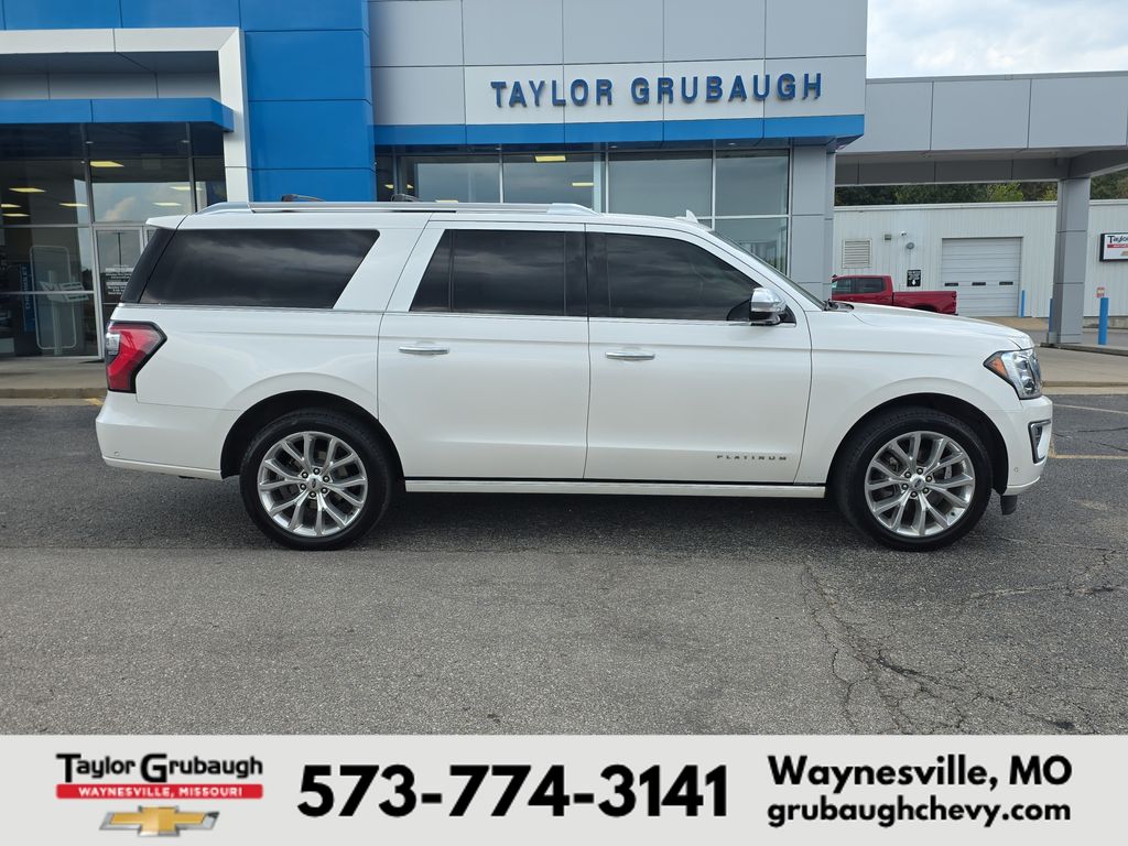 White Platinum Clearcoat Metallic 2019 Ford Expedition SUV / Crossover Four-Wheel Drive Automatic