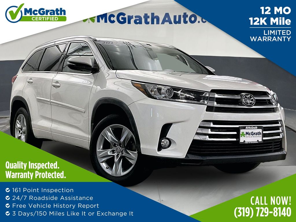 White (Blizzard Pearl) 2017 Toyota Highlander SUV / Crossover All-Wheel Drive 8-Speed Automatic