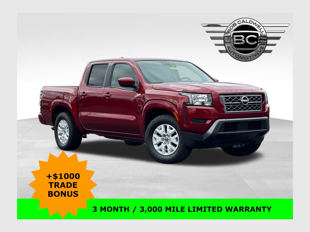 Cardinal Red Metallic Tricoat 2023 Nissan Frontier SV Crew Cab RWD Pickup Truck 4X2 9-Speed Automatic