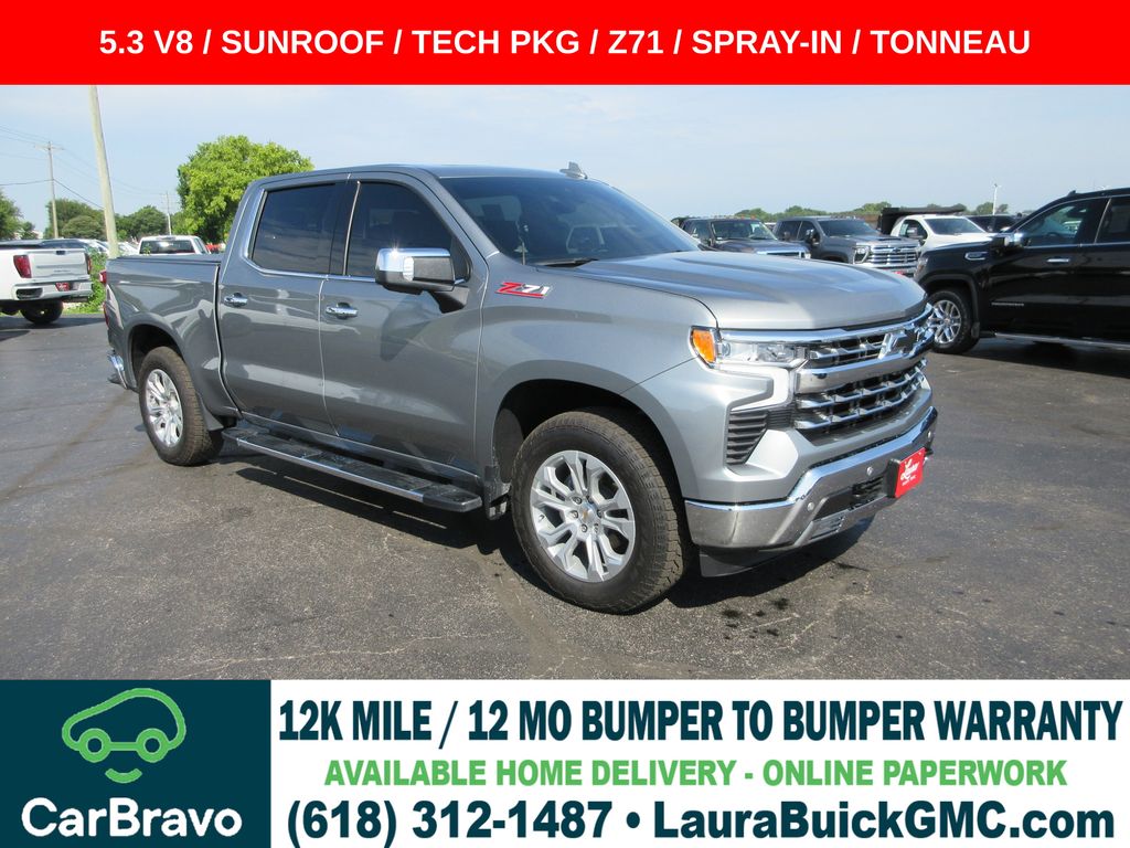 Sterling Gray Metallic 2025 Chevrolet Silverado 1500 Pickup Truck Four-Wheel Drive Automatic