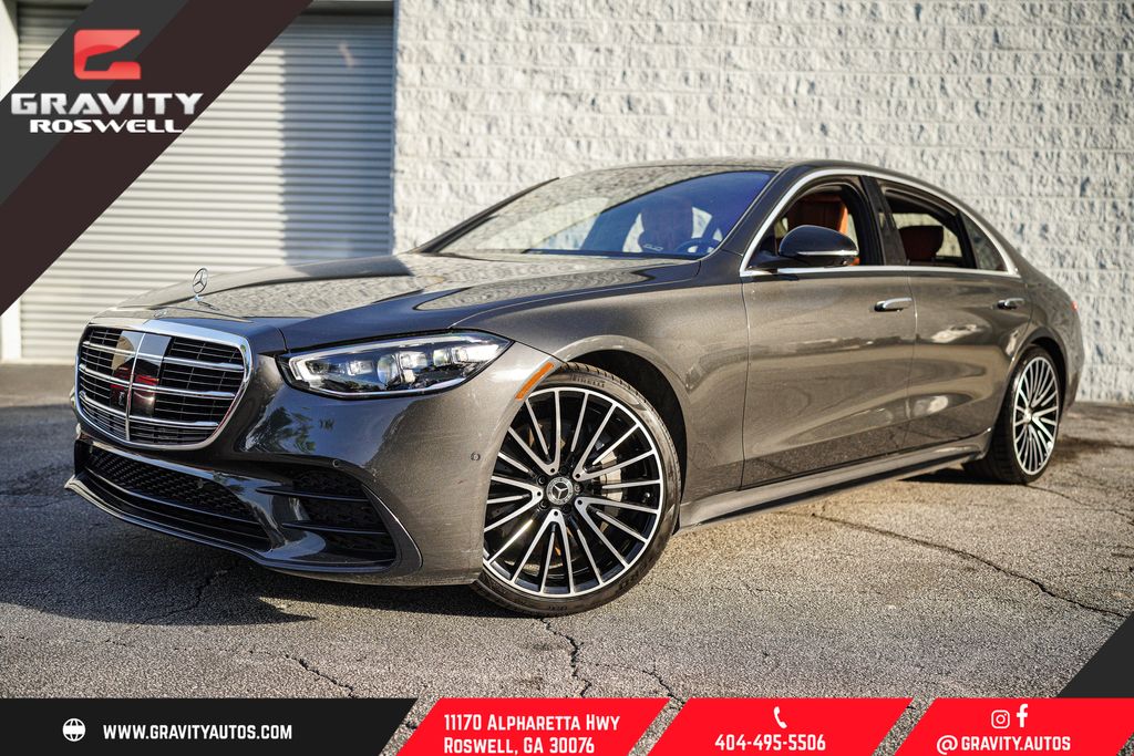 Graphite Gray Metallic 2022 Mercedes-Benz S-Class S 500 4MATIC AWD Sedan All-Wheel Drive 9-Speed Automatic