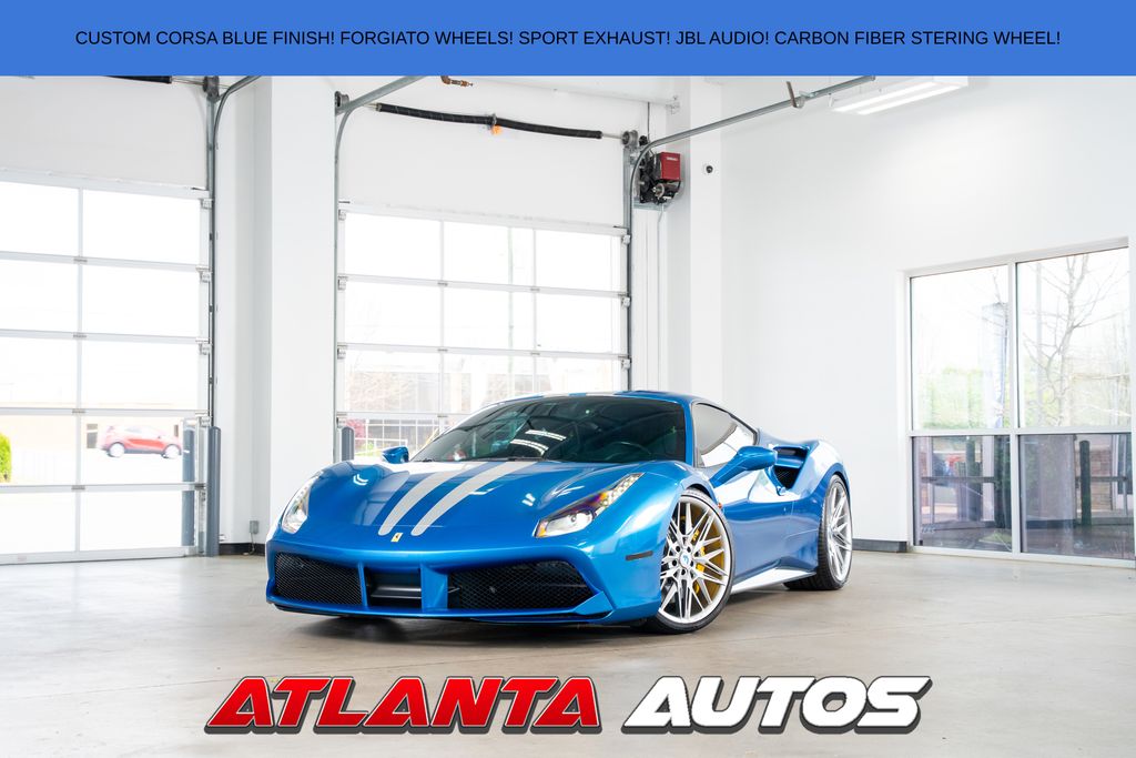 Corsa Blue Metallic 2019 Ferrari 488 GTB Coupe RWD Coupe Rear-Wheel Drive 7-Speed Automatic
