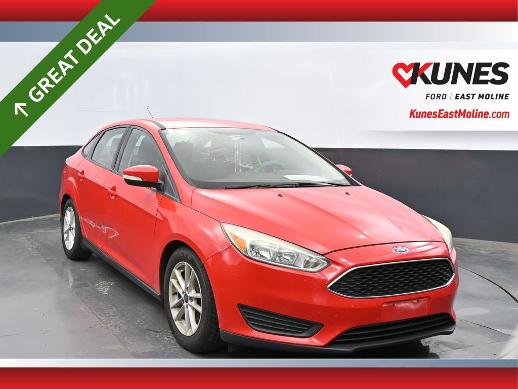 Race Red 2015 Ford Focus Sedan Front-Wheel Drive 6-Speed Automatic