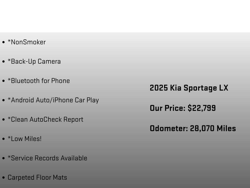 2025 Kia Sportage LX Black at Rafferty Subaru