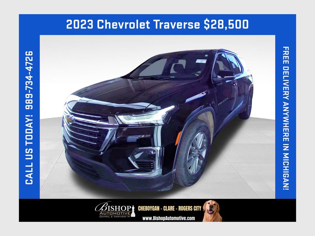 Mosaic Black Metallic 2023 Chevrolet Traverse SUV / Crossover Four-Wheel Drive 9-Speed Automatic