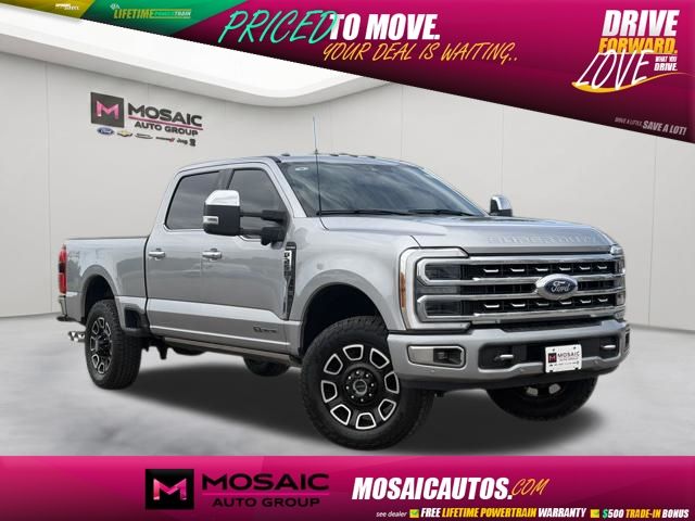 Silver 2023 Ford F-250 Super Duty Pickup Truck Four-Wheel Drive Automatic