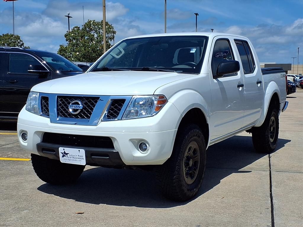 Glacier White 2019 Nissan Frontier SV V6 Crew Cab 4WD Pickup Truck Four-Wheel Drive 5-Speed Automatic Overdrive