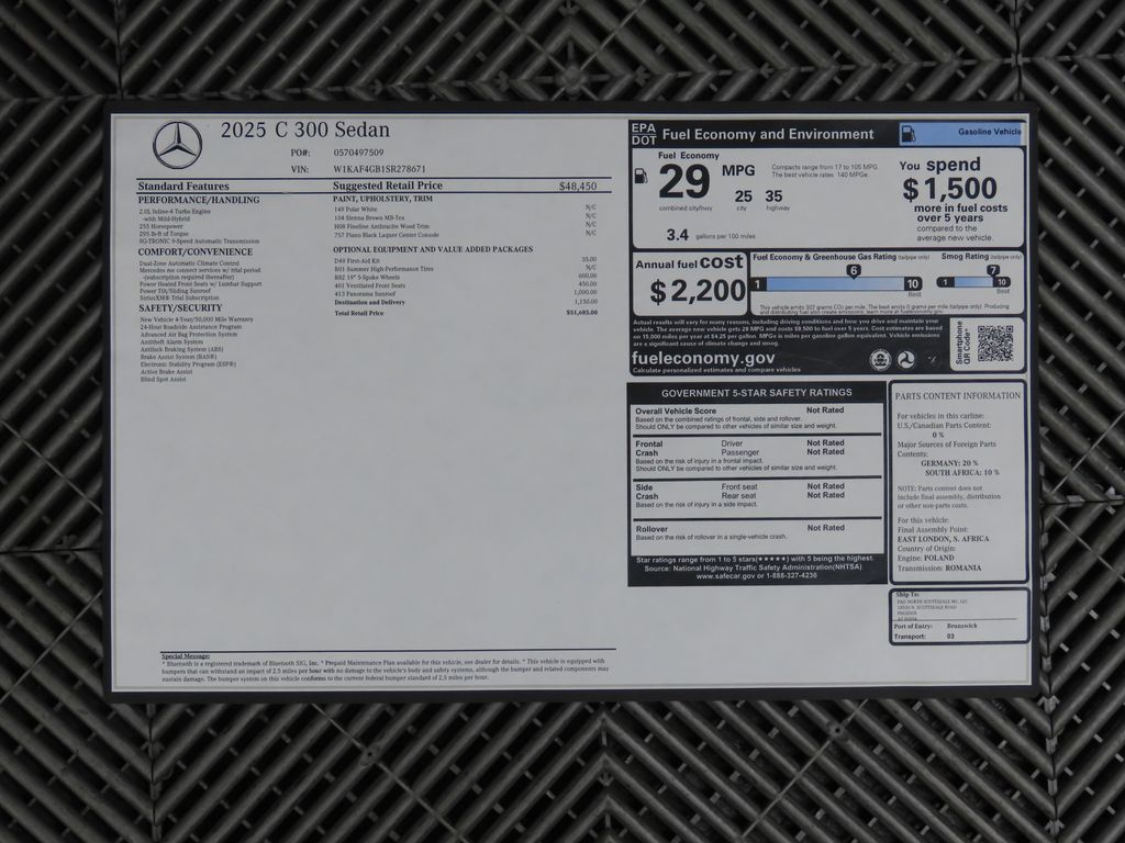 2025 Mercedes-Benz C-Class C 300 9