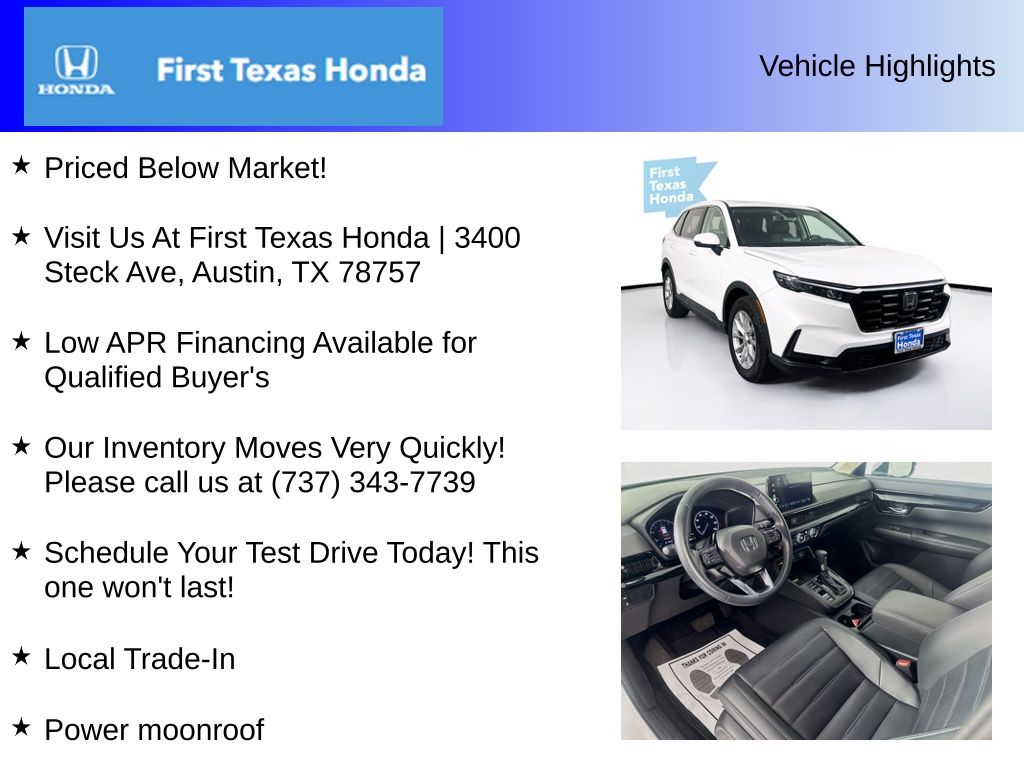 Used Car 2023 Honda Cr-v  Ex-l For Sale Under $35,000 In Austin, Texas