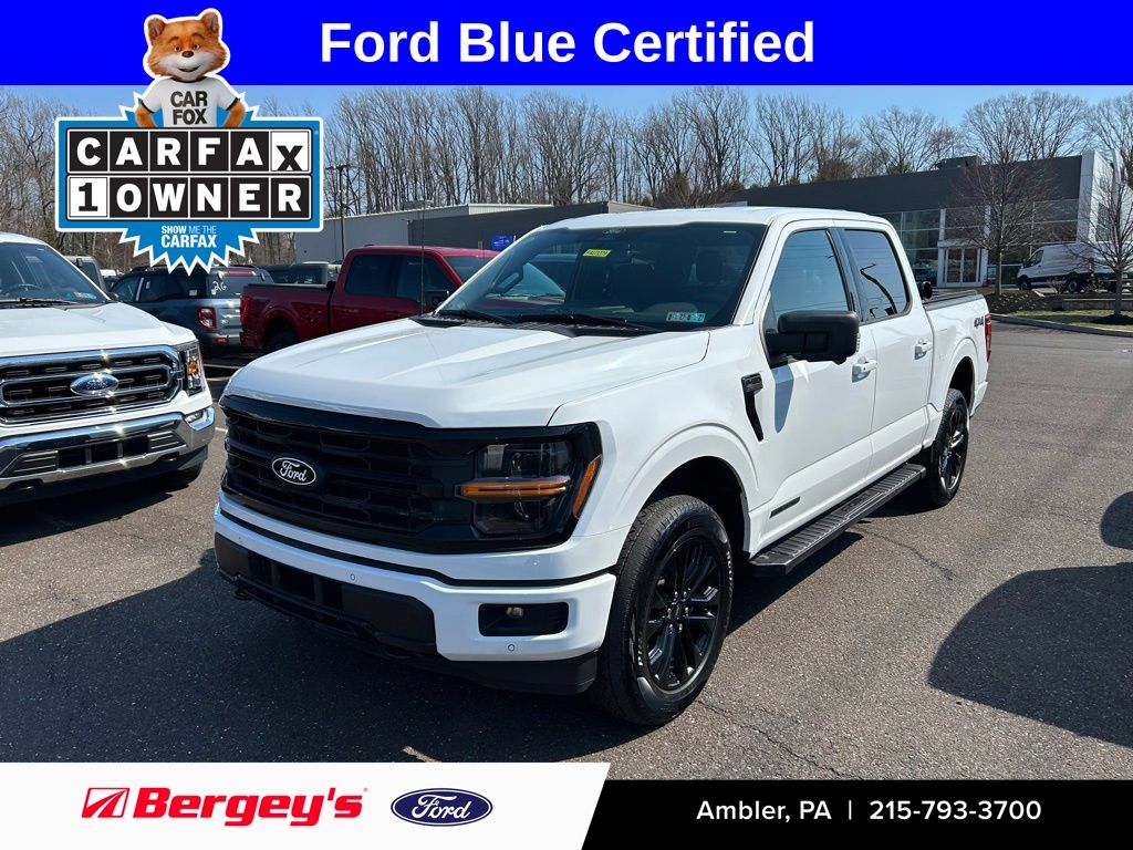 Oxford White 2024 Ford F-150 XLT SuperCrew 4WD Pickup Truck Four-Wheel Drive Automatic
