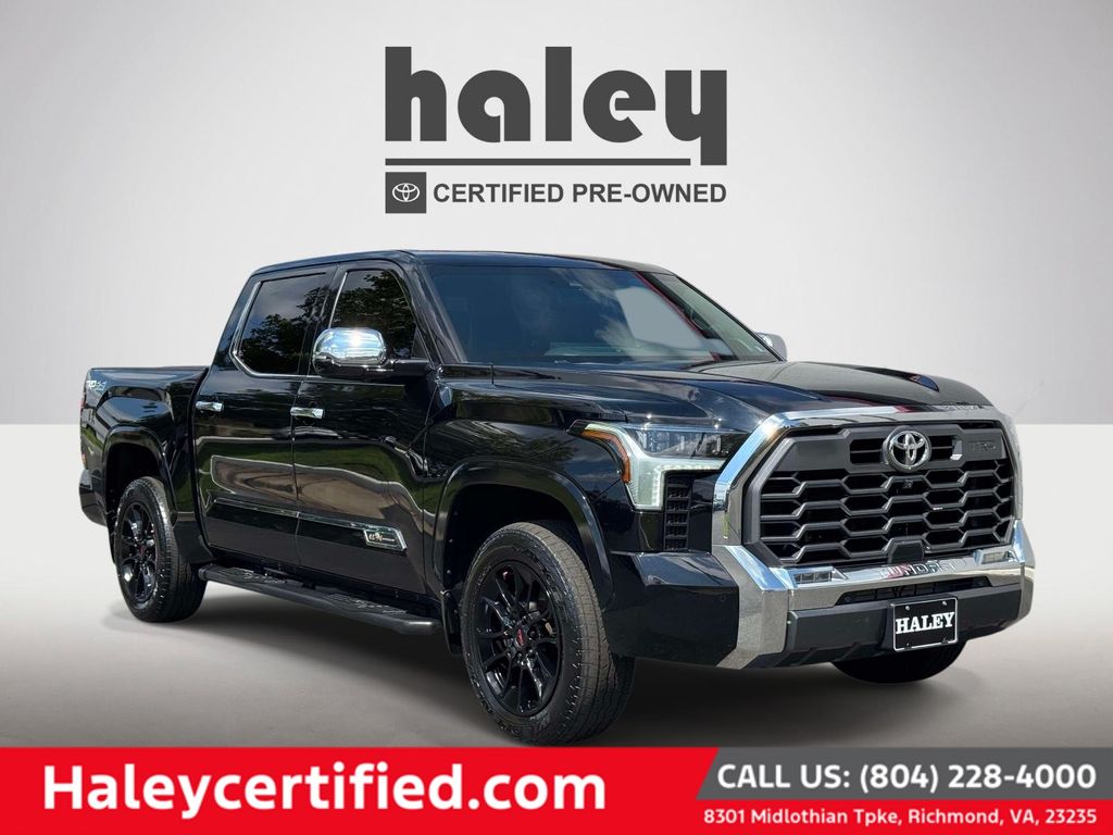 Midnight Black Metallic 2023 Toyota Tundra Pickup Truck Four-Wheel Drive Automatic