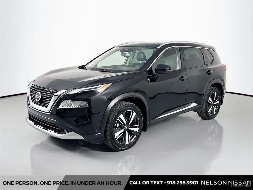 Super Black 2021 Nissan Rogue Platinum AWD SUV / Crossover All-Wheel Drive Continuously Variable Transmission
