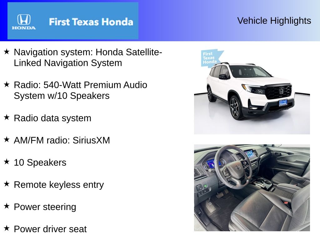 Used Car 2023 Honda Passport  Elite For Sale Under $35,000 In Austin, Texas