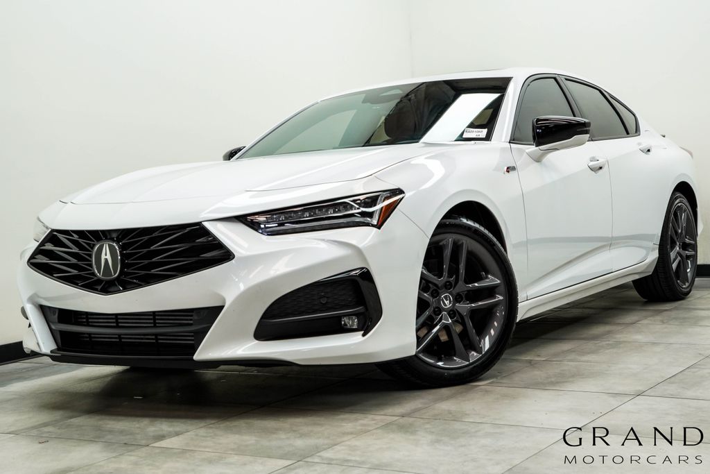 Platinum White 2024 Acura TLX Sedan All-Wheel Drive Automatic