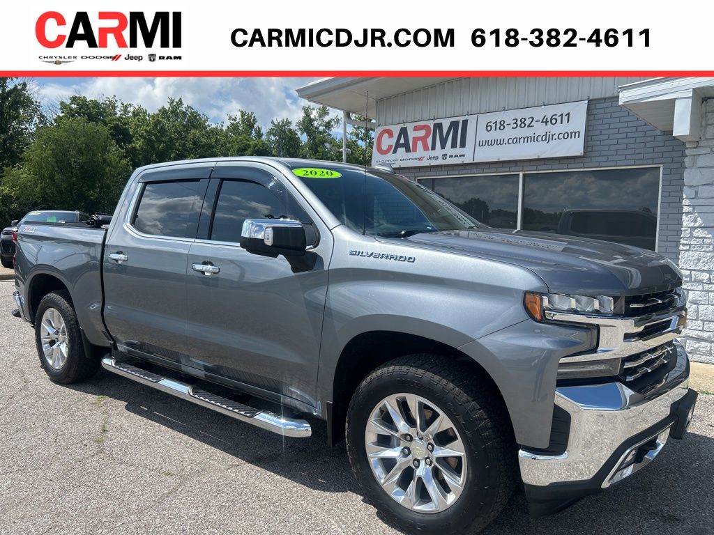 Gray (Satin Steel Metallic) 2020 Chevrolet Silverado 1500 Pickup Truck Four-Wheel Drive 8-Speed Automatic