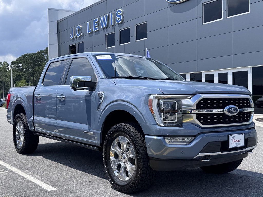 Blue (Azure Gray Metallic Tri-Coat) 2023 Ford F-150 Pickup Truck Four-Wheel Drive Automatic