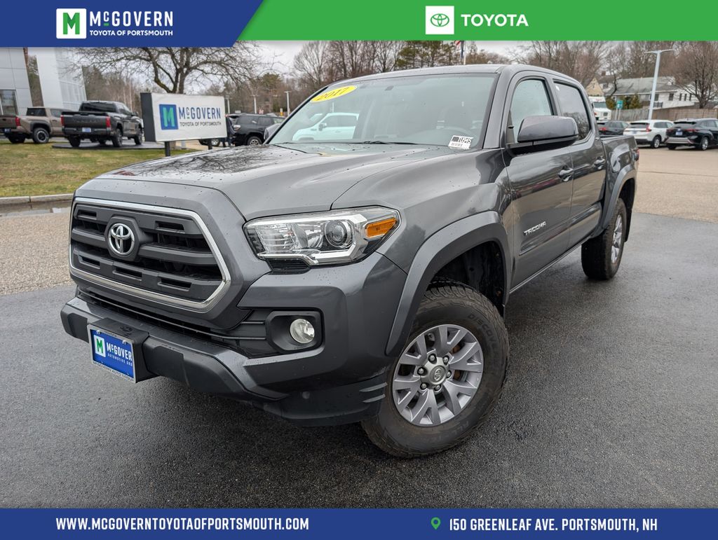 Magnetic Gray Metallic 2017 Toyota Tacoma SR5 V6 Double Cab 4WD Pickup Truck Four-Wheel Drive 6-Speed Automatic