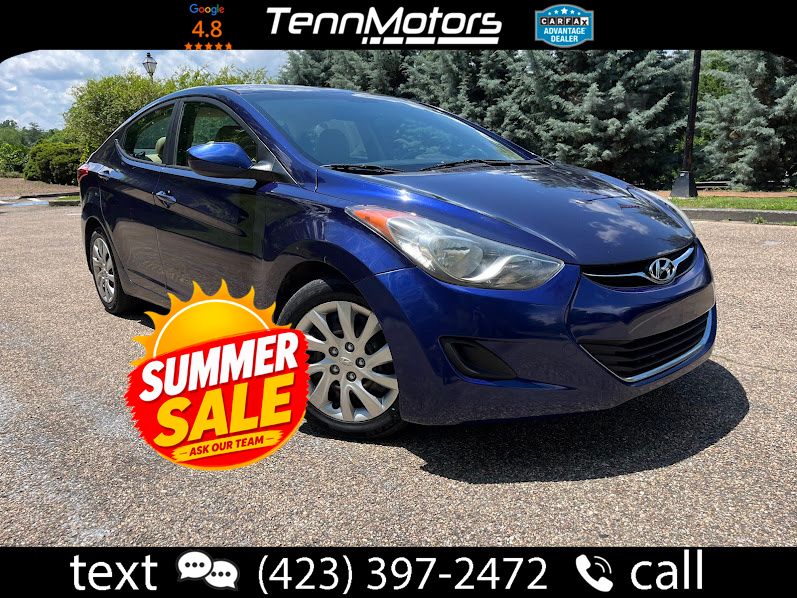 Blue (Indigo Night Mica) 2013 Hyundai Elantra Sedan Front-Wheel Drive 6-Speed Automatic Overdrive