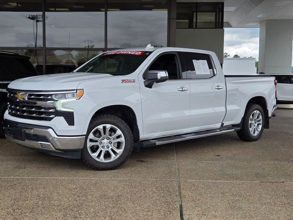 Summit White 2023 Chevrolet Silverado 1500 Pickup Truck Four-Wheel Drive Automatic