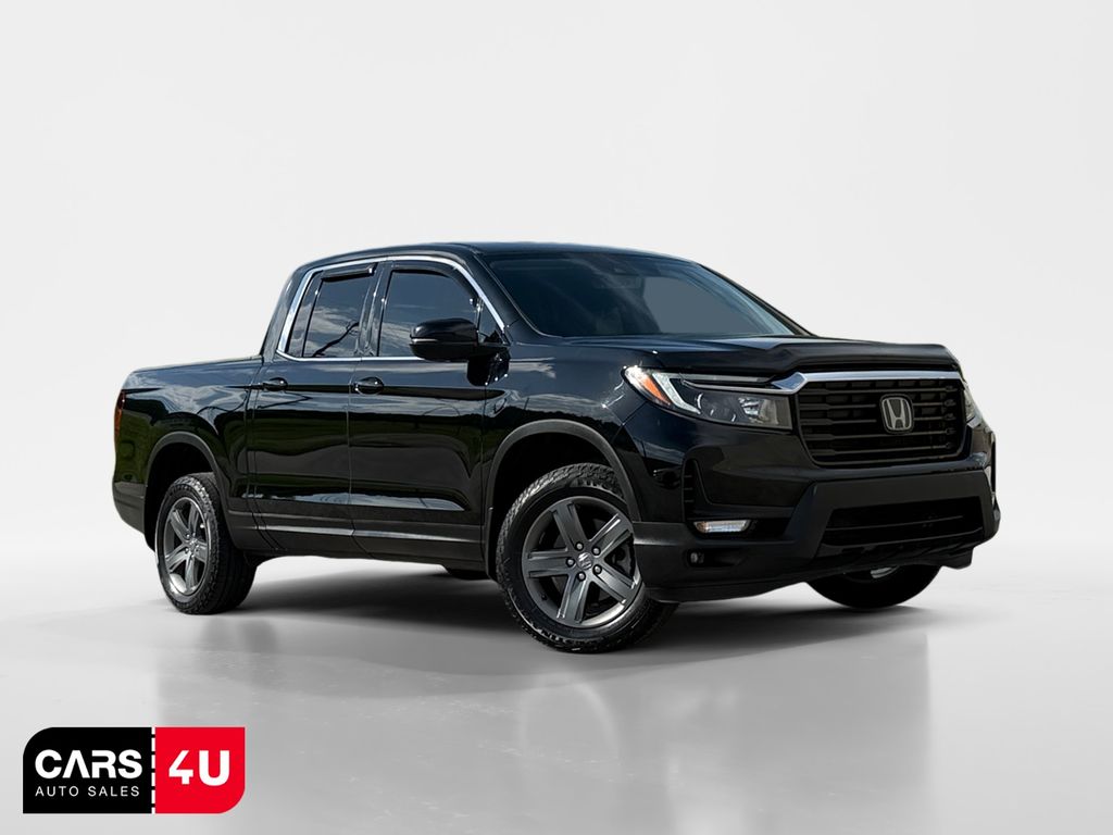 Black 2021 Honda Ridgeline Pickup Truck All-Wheel Drive 9-Speed Automatic