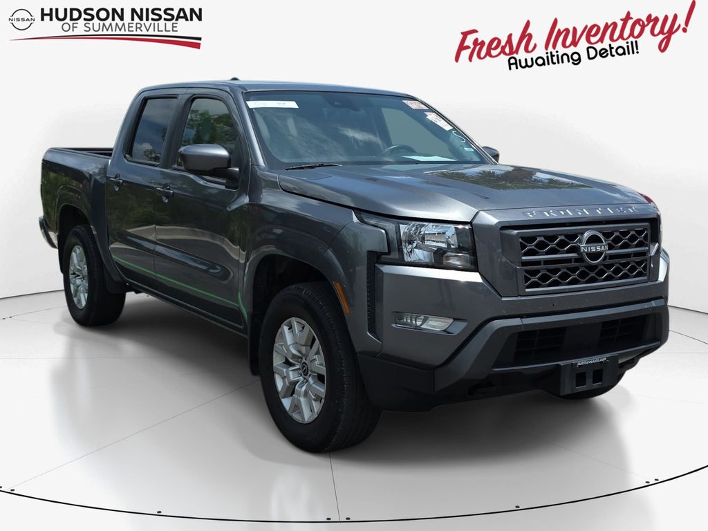 Gray (Gun Metallic) 2023 Nissan Frontier SV Crew Cab 4WD Pickup Truck Four-Wheel Drive 9-Speed Automatic
