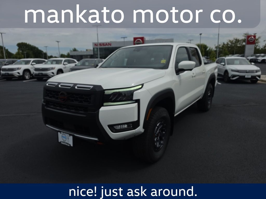 Glacier White 2026 Nissan Frontier Pickup Truck Four-Wheel Drive 9-Speed Automatic Overdrive