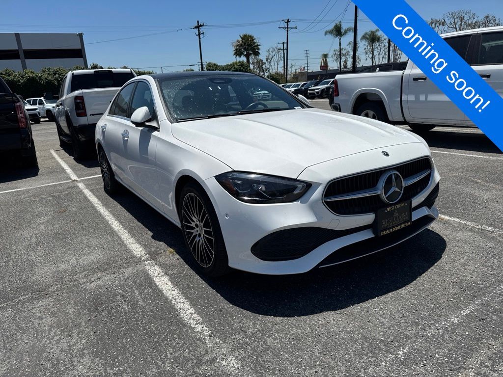 Polar White 2025 Mercedes-Benz C-Class C 300 RWD Sedan Rear-Wheel Drive 9-Speed Automatic