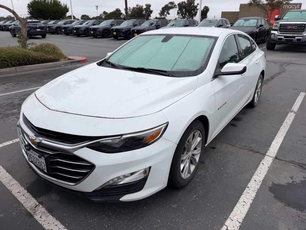 Summit White 2019 Chevrolet Malibu Sedan Front-Wheel Drive Continuously Variable Transmission