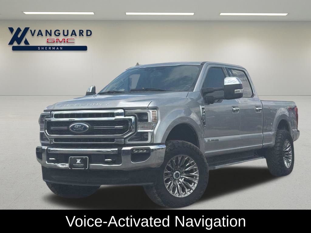 Silver Metallic 2021 Ford F-250 Super Duty Lariat Crew Cab 4WD Pickup Truck Four-Wheel Drive Automatic