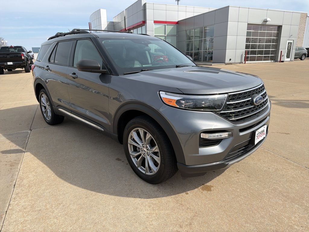 Carbonized Gray Metallic 2023 Ford Explorer XLT AWD SUV / Crossover All-Wheel Drive Automatic