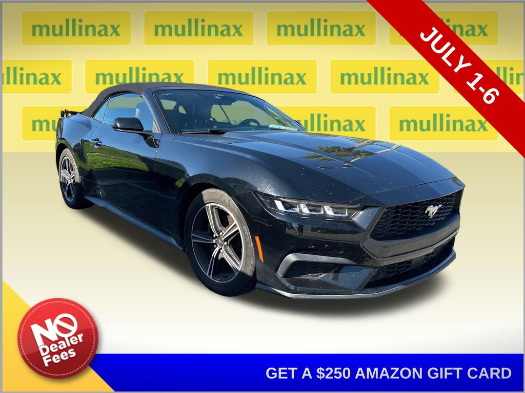Shadow Black 2024 Ford Mustang Convertible Rear-Wheel Drive Automatic