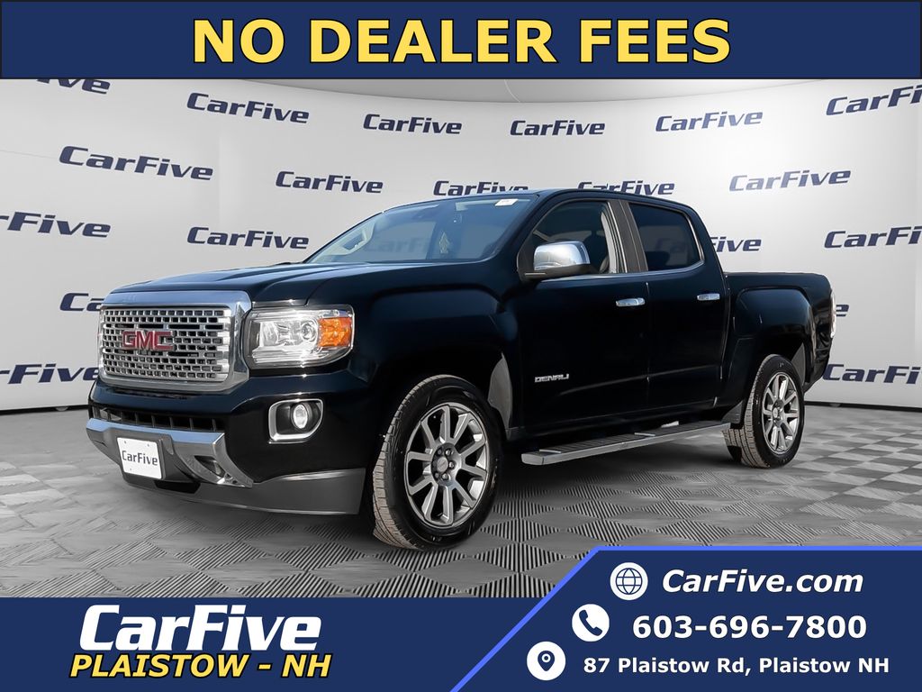 Onyx Black 2019 GMC Canyon Denali Crew Cab 4WD Pickup Truck Four-Wheel Drive 8-Speed Automatic