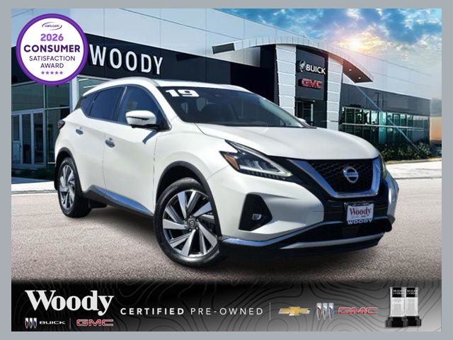 Pearl White 2019 Nissan Murano SL AWD SUV / Crossover All-Wheel Drive Continuously Variable Transmission
