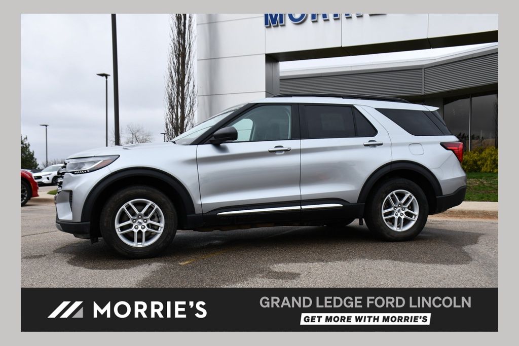 Iconic Silver Metallic 2025 Ford Explorer SUV / Crossover All-Wheel Drive Automatic