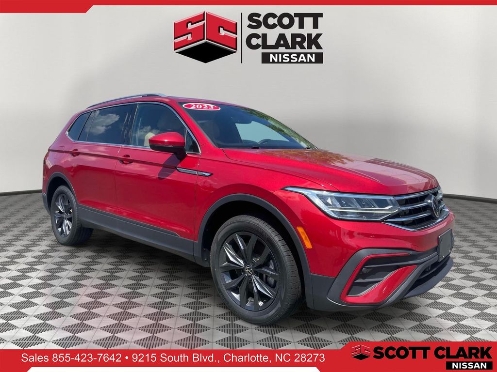 Kings Red Metallic 2023 Volkswagen Tiguan SUV / Crossover All-Wheel Drive 8-Speed Automatic