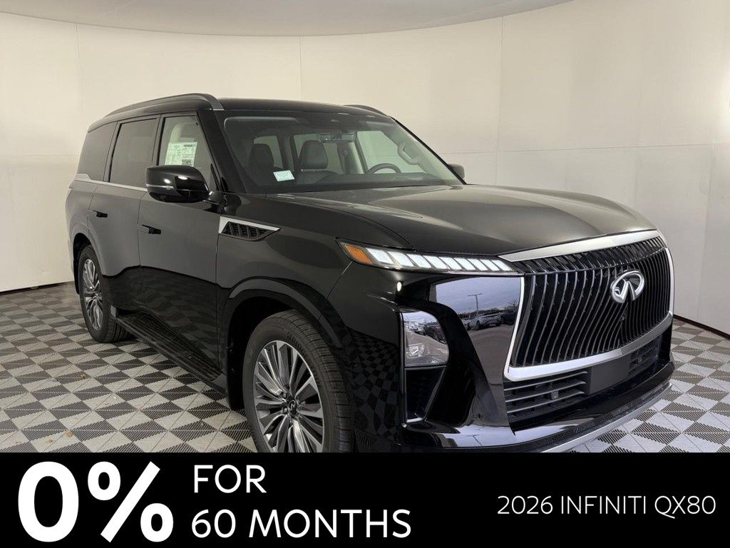 Black Obsidian 2026 INFINITI QX80 Luxe 4WD SUV / Crossover All-Wheel Drive 9-Speed Automatic