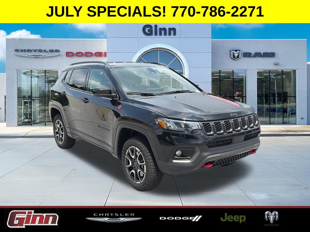 Diamond Black Crystal Pearlcoat 2025 Jeep Compass SUV / Crossover Four-Wheel Drive 8-Speed Automatic