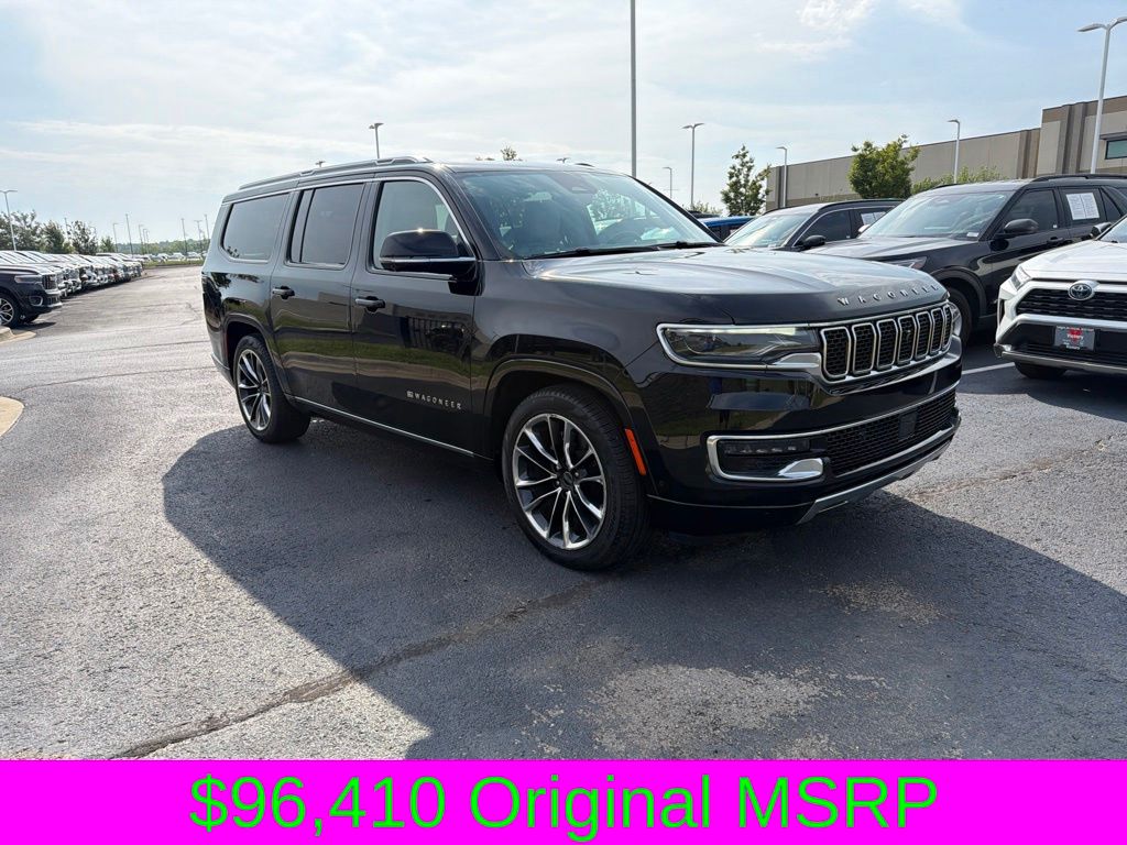 Diamond Black Crystal Pearlcoat 2024 Jeep Wagoneer L SUV / Crossover Four-Wheel Drive 8-Speed Automatic