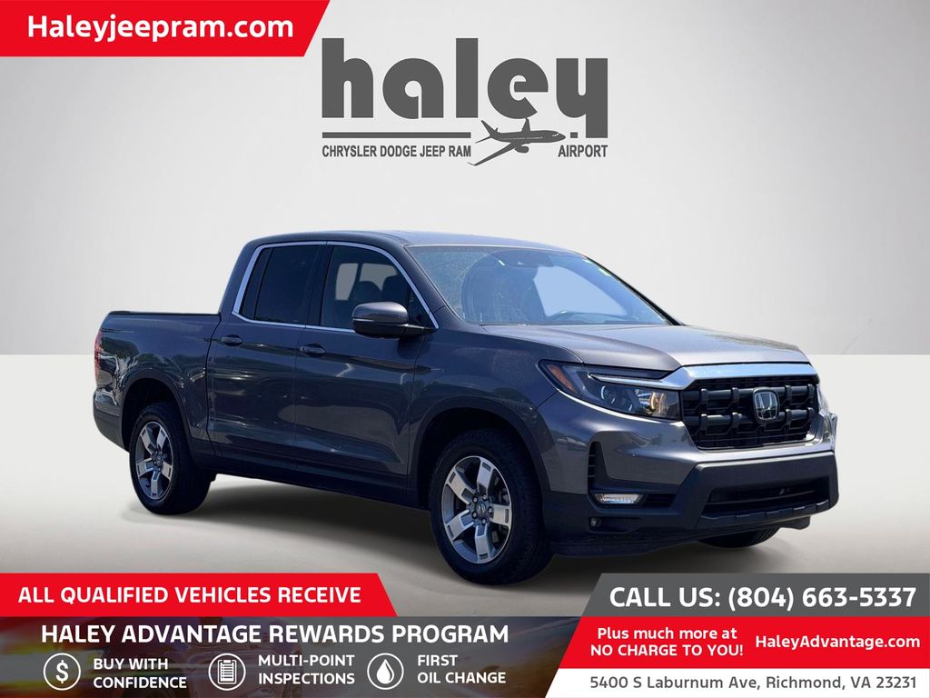 Gray 2025 Honda Ridgeline Pickup Truck All-Wheel Drive 9-Speed Automatic