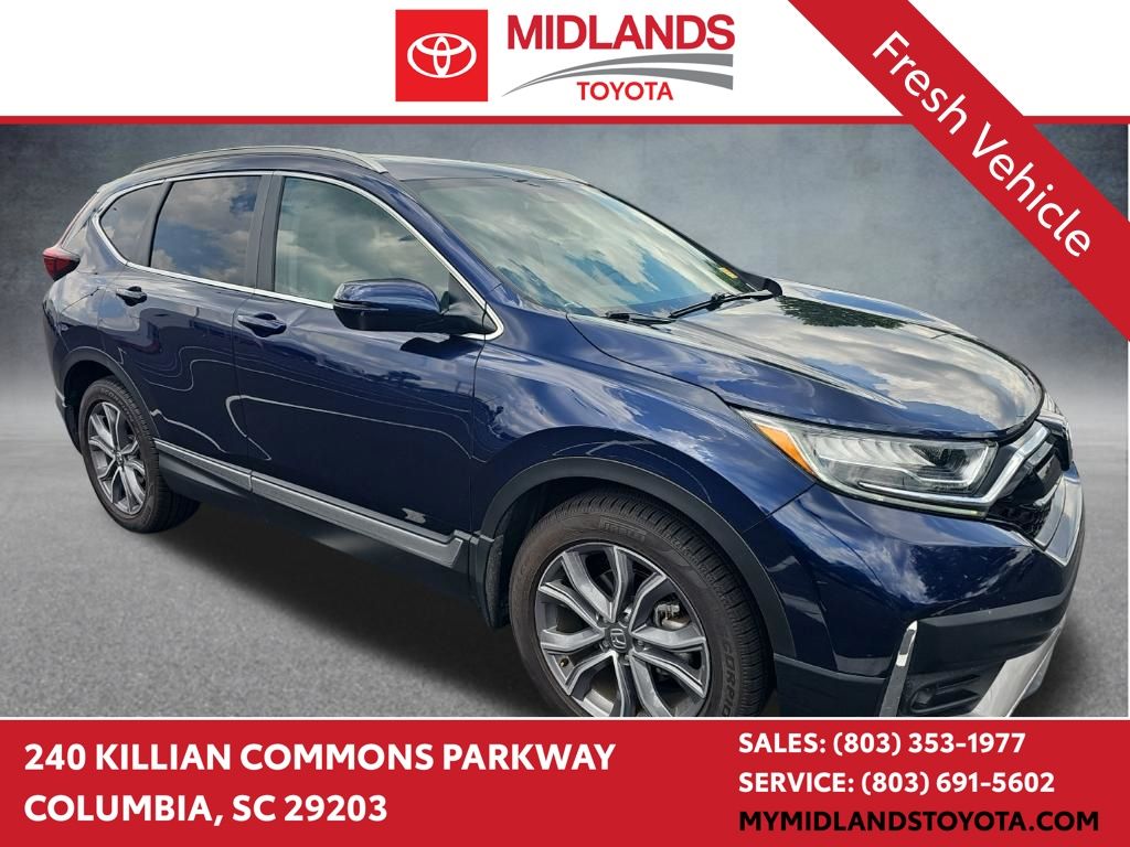 Aegean Blue Metallic 2020 Honda CR-V Touring FWD SUV / Crossover Front-Wheel Drive Continuously Variable Transmission