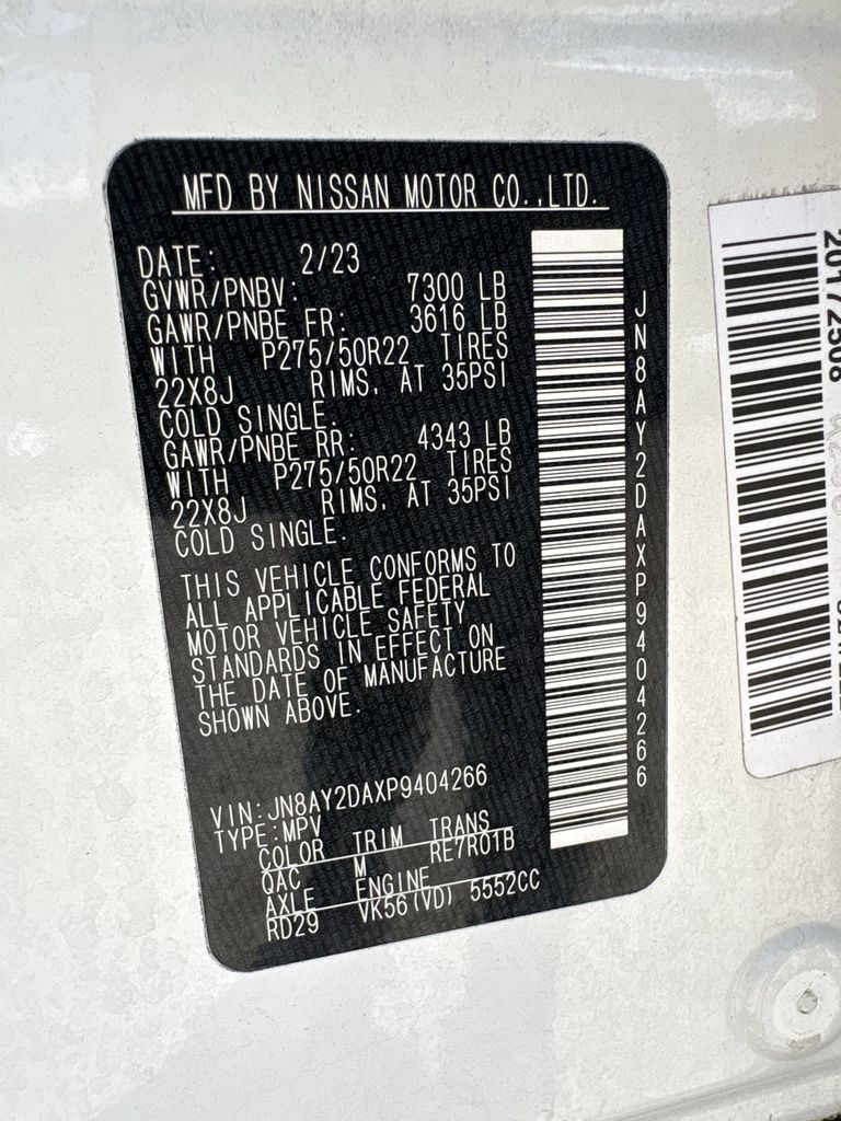 2023 Nissan Armada Platinum White at Central Houston Nissan
