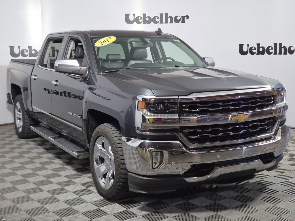Gray (Graphite Metallic) 2017 Chevrolet Silverado 1500 Pickup Truck Four-Wheel Drive 6-Speed Automatic Overdrive