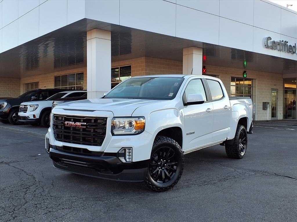Summit White 2022 GMC Canyon Elevation Crew Cab 4WD Pickup Truck Four-Wheel Drive 8-Speed Automatic